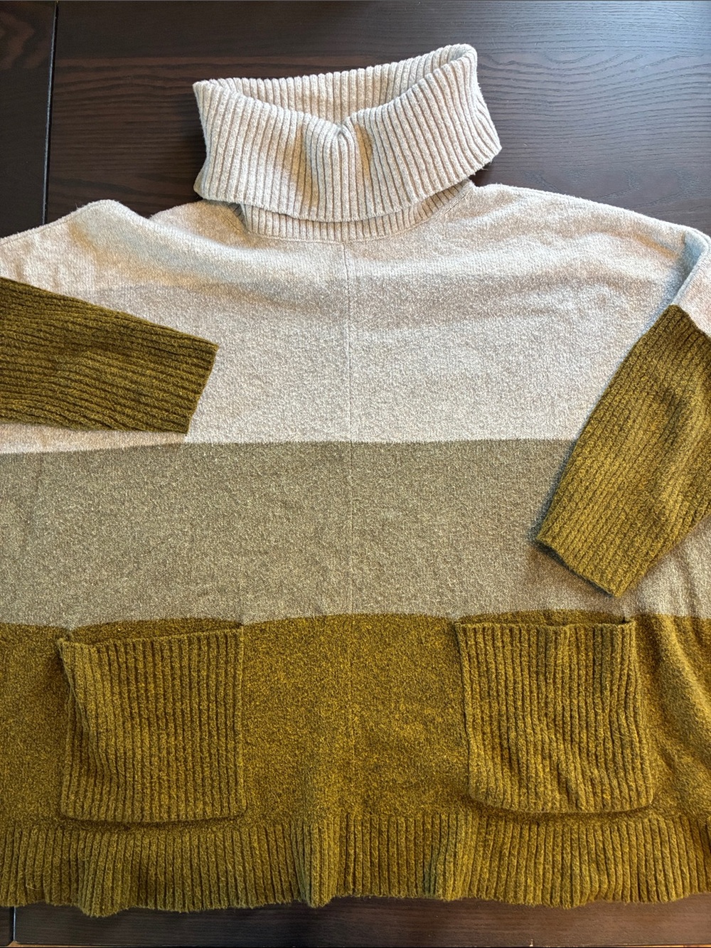 LOFT Striped Ribbed Knit Sweater